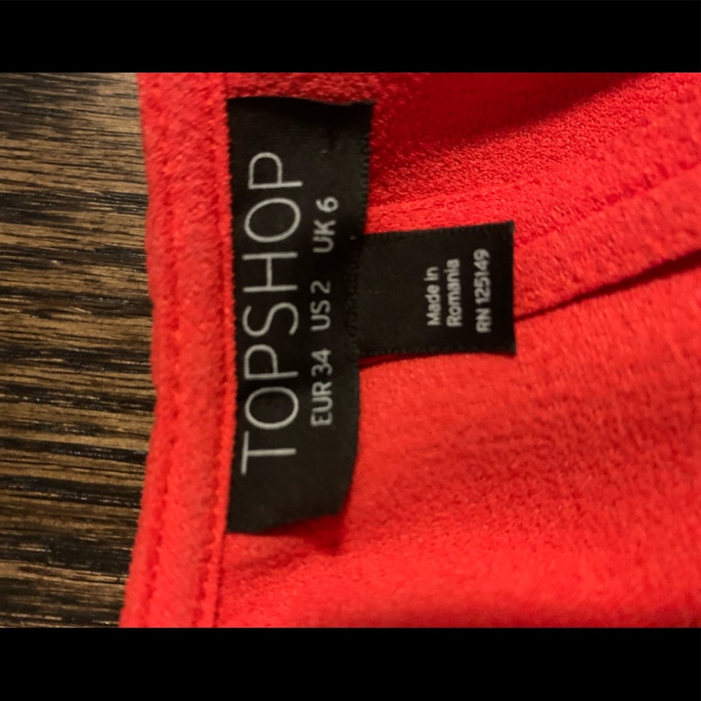 Red Top Shop wrap dress